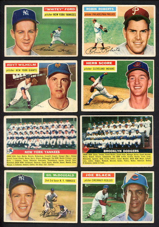 1956 Topps Set Lot 77 Diff Bargain Grade Ford Roberts Wilhelm 555463