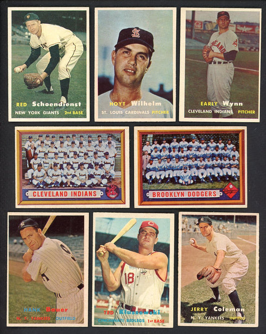 1957 Topps Set Lot 116 Diff EX Wynn Schoendienst Wilhelm 555475
