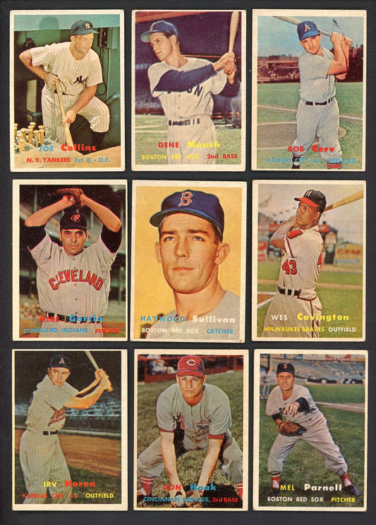1957 Topps Set Lot 48 Diff Mid Series VG-EX Mauch Collins Cerv 555477