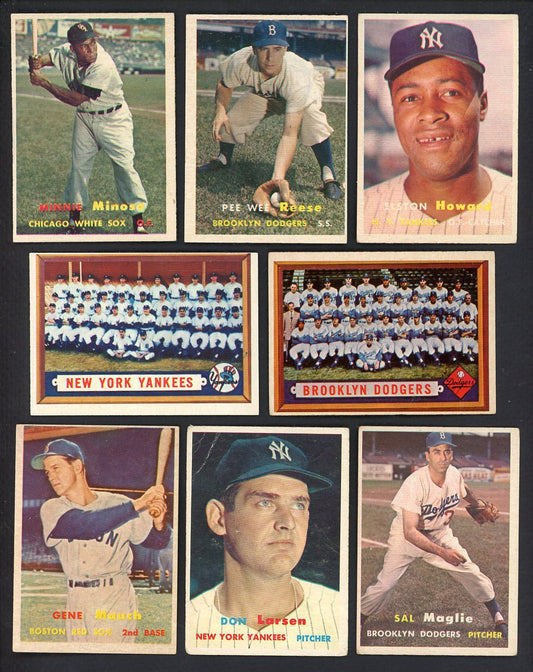 1957 Topps Set Lot 123 Diff VG-EX Reese Minoso Howard Larsen 555481