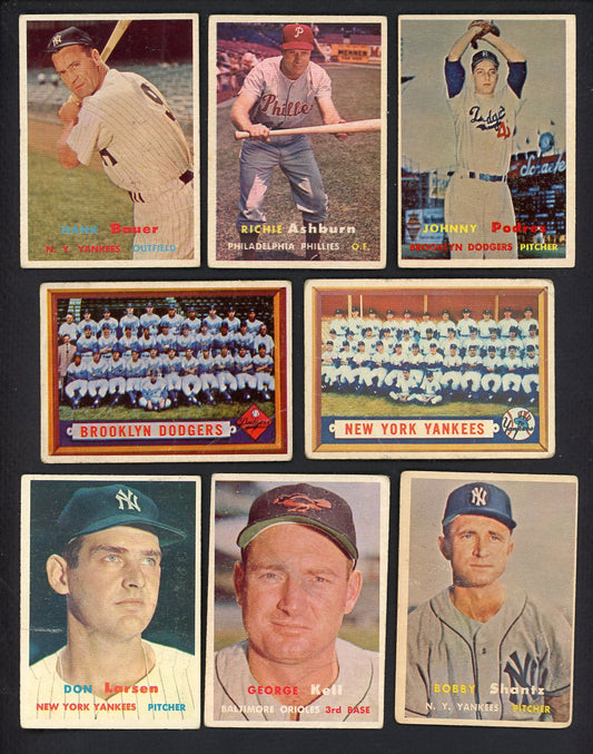 1957 Topps Set Lot 72 Diff Bargain Grade Ashburn Kell Larsen 555485