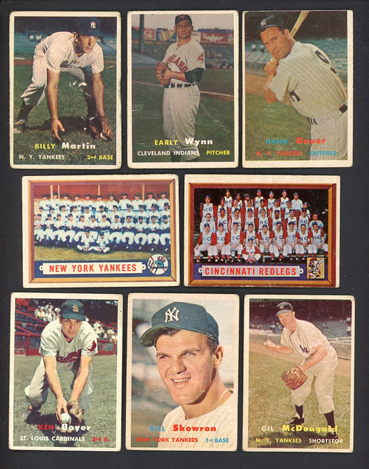 1957 Topps Set Lot 82 Diff Bargain Grade Martin Boyer Wynn 555487