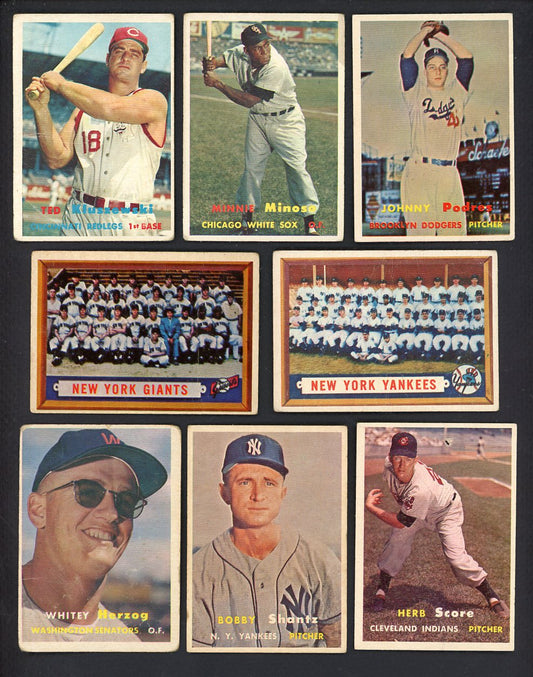 1957 Topps Set Lot 64 Diff Bargain Grade Kluszewski Minoso 555488