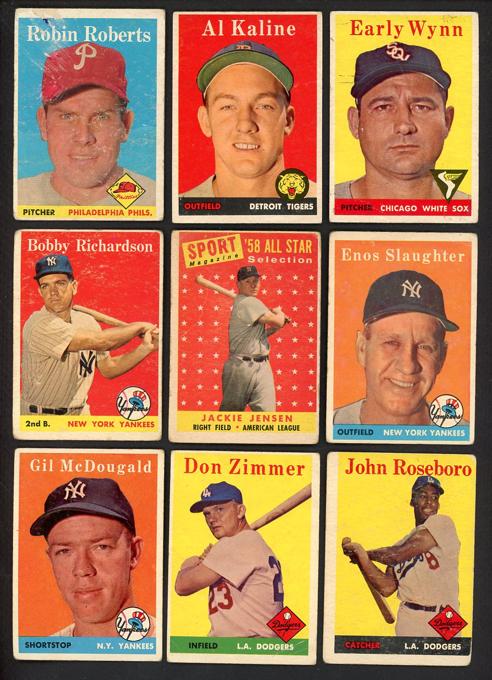 1958 Topps Set Lot 113 Diff Bargain Grade Kaline Roberts Slaughter 555492