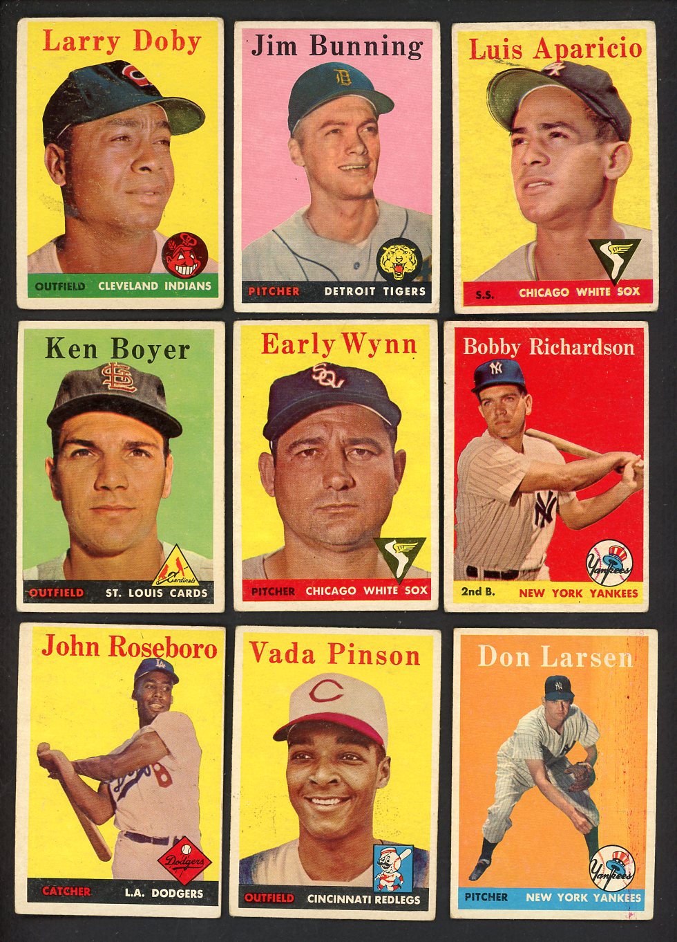1958 Topps Set Lot 111 Diff VG Aparicio Bunning Richardson 555495