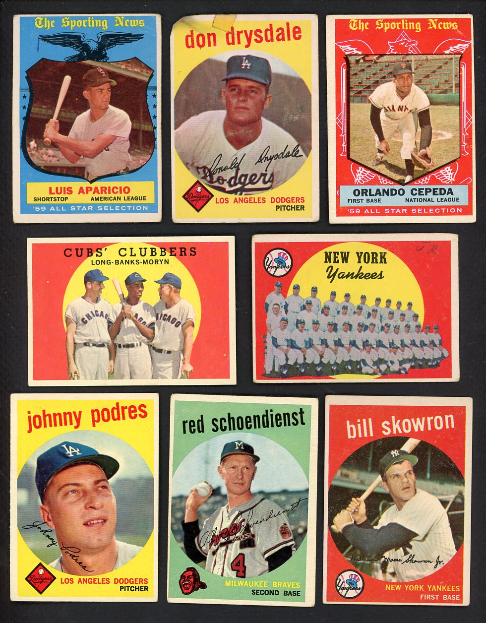 1959 Topps Set Lot 81 Diff Bargain Grade Drysdale Kaline Banks 555499
