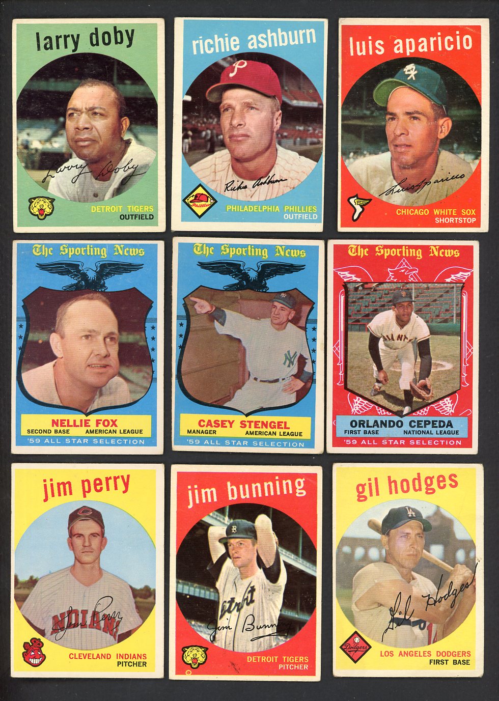 1959 Topps Set Lot 46 Diff VG/VG-EX Cepeda Doby Ashburn Aparicio 555501