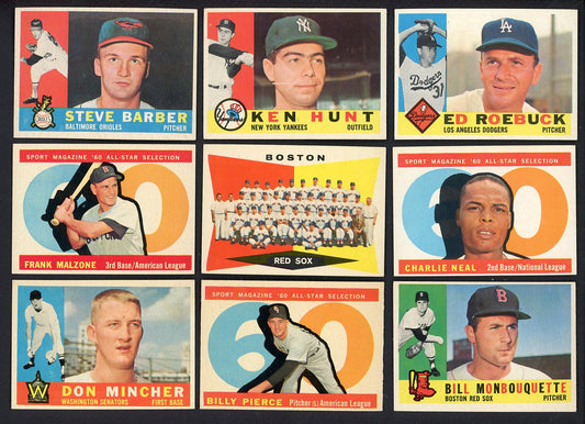 1960 Topps Set Lot 29 Diff High Numbers EX-MT Neal Pierce Malzone 555514