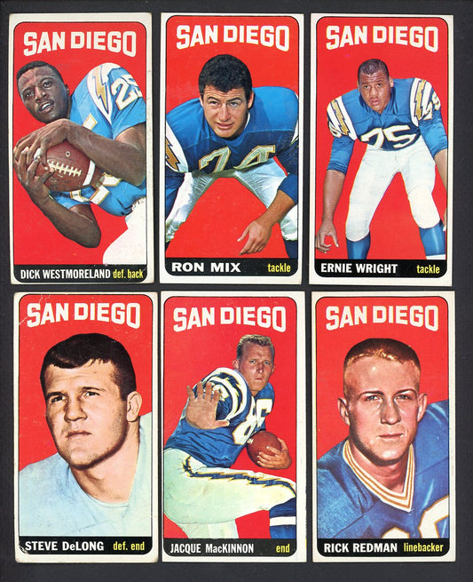 1965 Topps Set Lot 8 Diff San Diego Chargers EX-MT Mix Wright 555523
