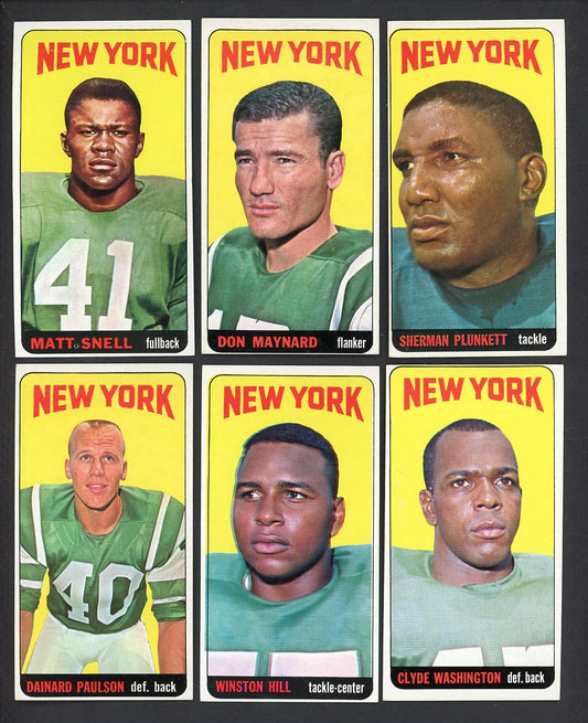 1965 Topps Set Lot 11 Diff New York Jets EX-MT Maynard Snell 555524