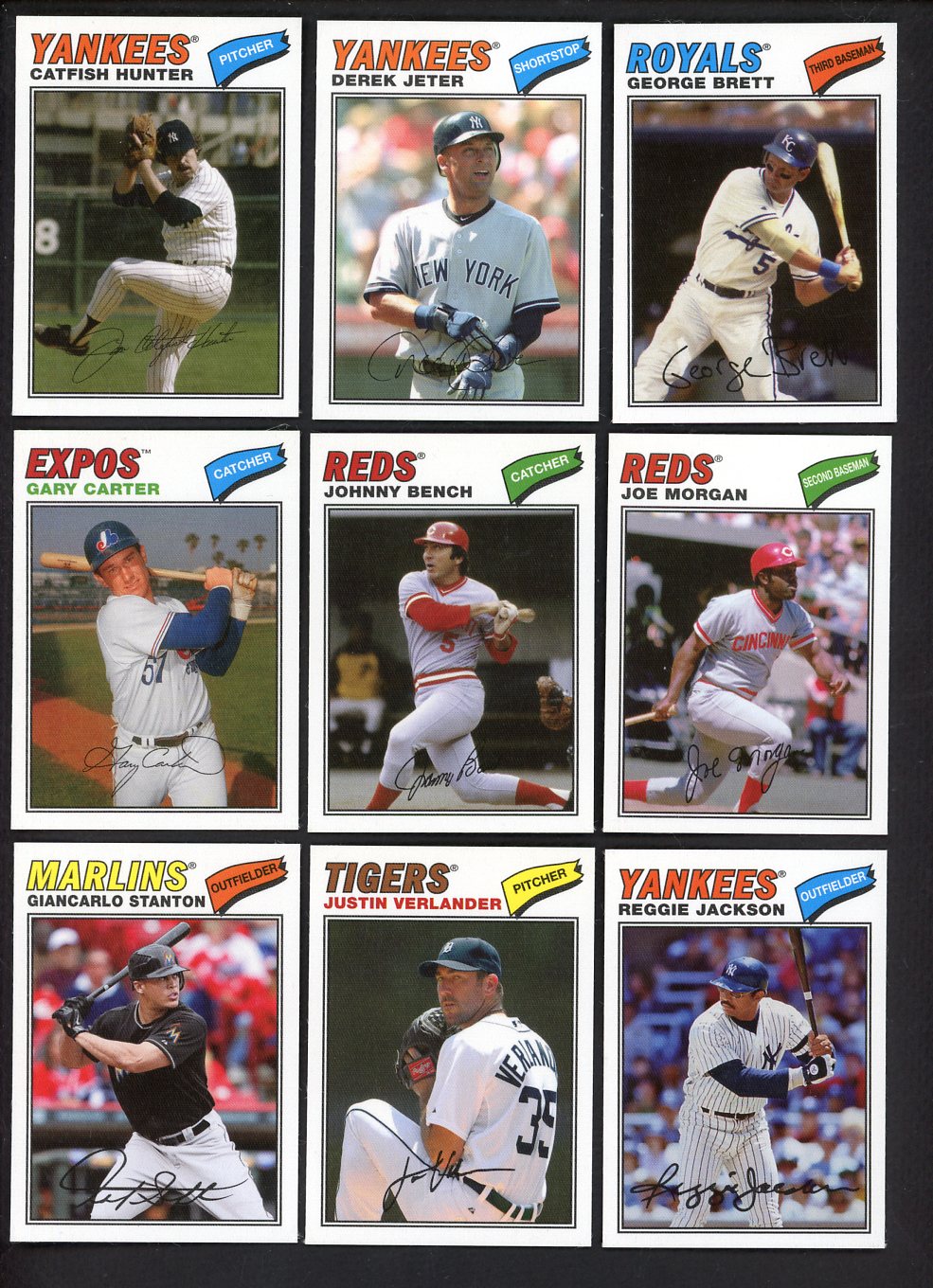 2012 Topps Archives Cloth Sticker Complete Set Jeter Brett 555528
