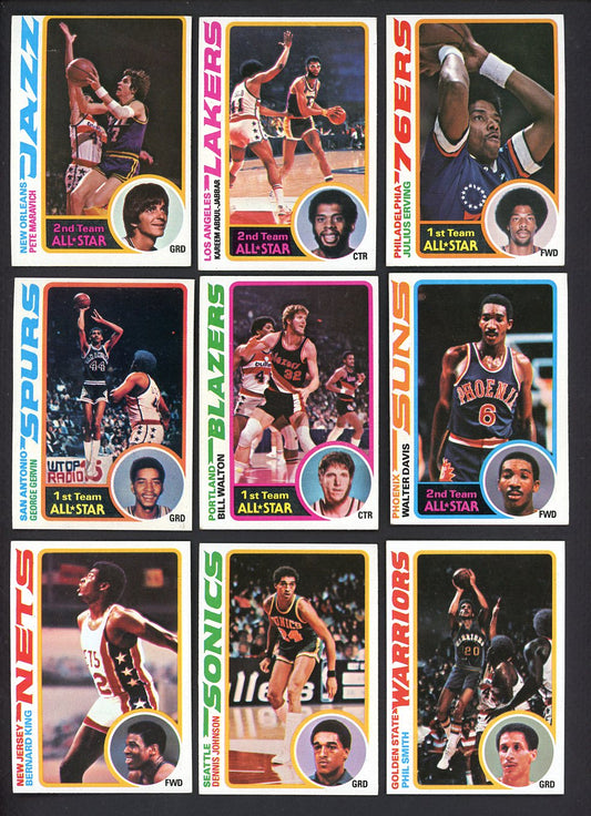 1978 Topps Basketball Complete Set EX-MT/NR-MT Maravich Jabbar 555531