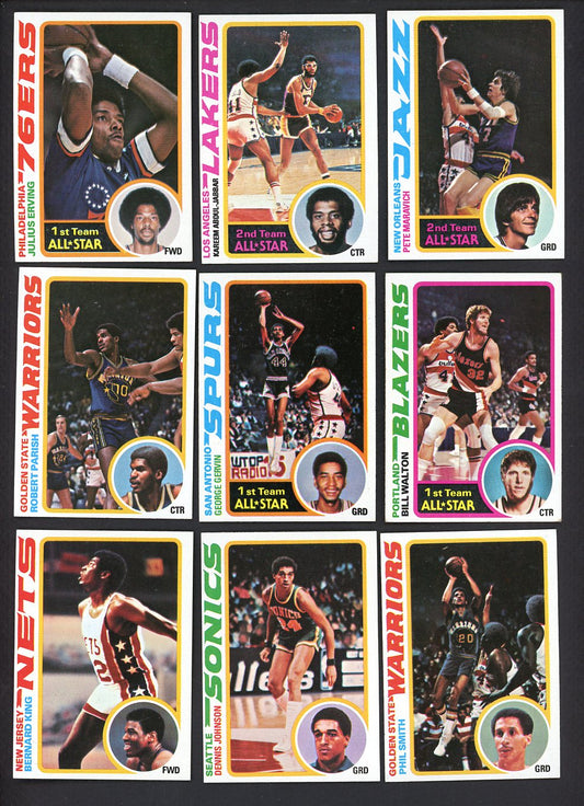 1978 Topps Basketball Complete Set EX-MT Erving Maravich Jabbar 555532