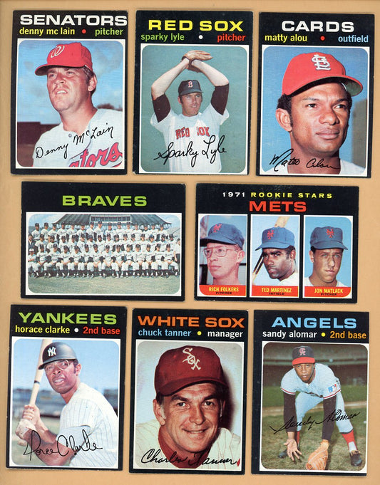 1971 Topps Set Lot 93 Diff High Numbers EX+/Better McLain Lyle 555539