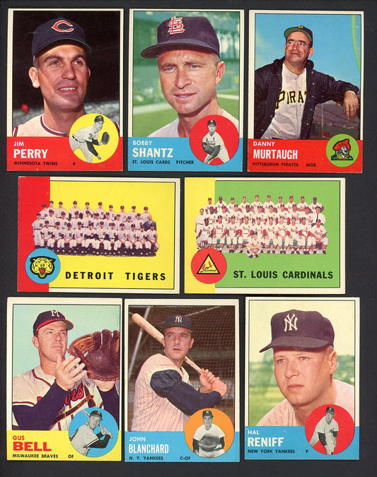 1963 Topps Set Lot 44 Diff High Numbers EX/EX+ Shantz Murtaugh 555551