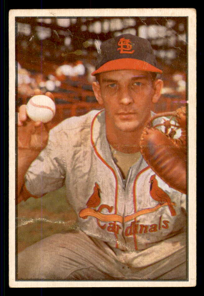 1953 Bowman Color Baseball #053 Del Rice Cardinals GD-VG 555562