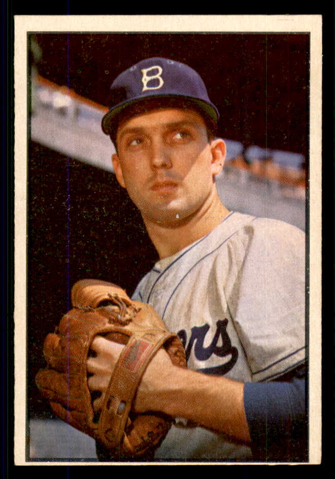 1953 Bowman Color Baseball #012 Carl Erskine Dodgers EX 555568