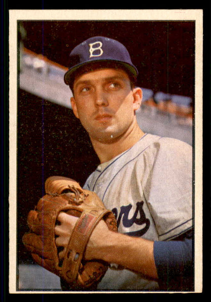 1953 Bowman Color Baseball #012 Carl Erskine Dodgers EX 555568
