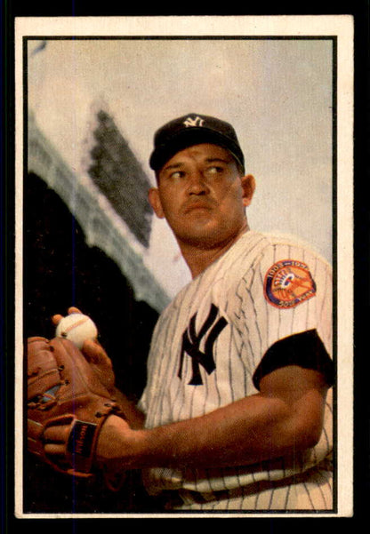 1953 Bowman Color Baseball #068 Allie Reynolds Yankees EX+/EX-MT back scuff 555569