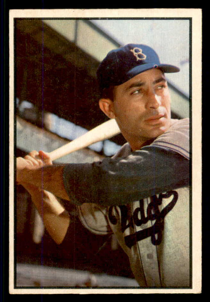 1953 Bowman Color Baseball #078 Carl Furillo Dodgers EX+/EX-MT 555571