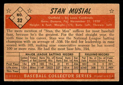 1953 Bowman Color Baseball #032 Stan Musial Cardinals GD-VG 555589