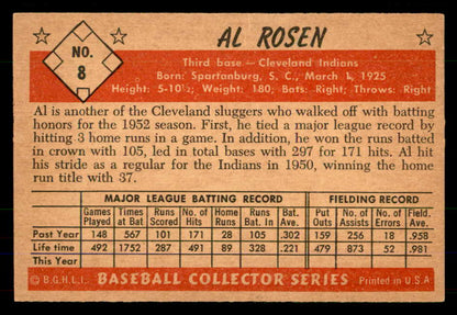 1953 Bowman Color Baseball #008 Al Rosen Indians EX-MT 555593