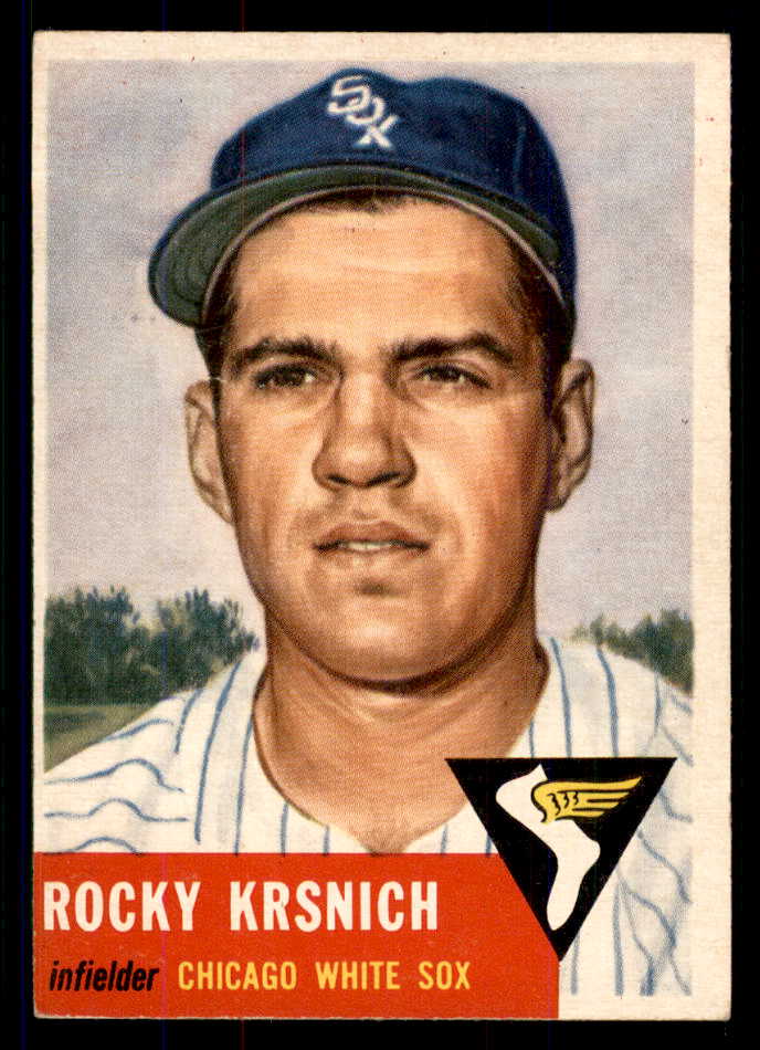1953 Topps Baseball #229 Rocky Krsnich White Sox EX+ 555594