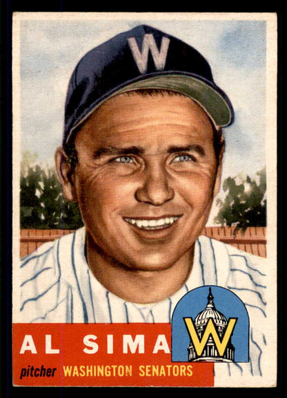 1953 Topps Baseball #241 Al Sima Senators EX+/EX-MT 555603