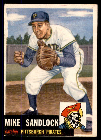 1953 Topps Baseball #247 Mike Sandlock Pirates EX 555606