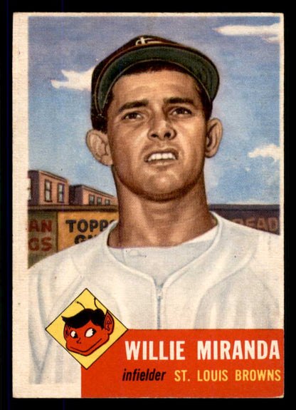1953 Topps Baseball #278 Willie Miranda Browns EX+/EX-MT 555621