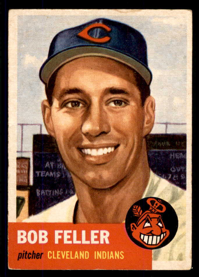 1953 Topps Baseball #054 Bob Feller Indians VG-EX 555624