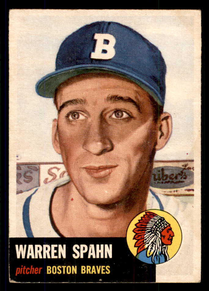 1953 Topps Baseball #147 Warren Spahn Braves VG-EX 555626