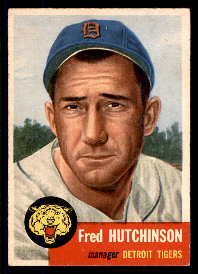 1953 Topps Baseball #072 Fred Hutchinson Tigers EX+ 555658
