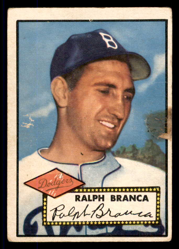 1952 Topps Baseball #274 Ralph Branca Dodgers Fair 555668
