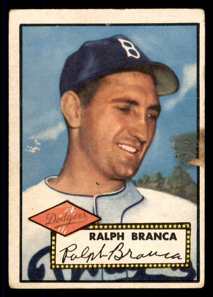 1952 Topps Baseball #274 Ralph Branca Dodgers Fair 555668