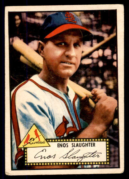 1952 Topps Baseball #065 Enos Slaughter Cardinals VG Red 555678