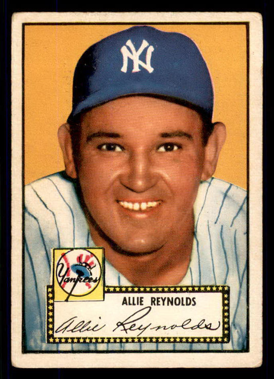 1952 Topps Baseball #067 Allie Reynolds Yankees VG Red 555697