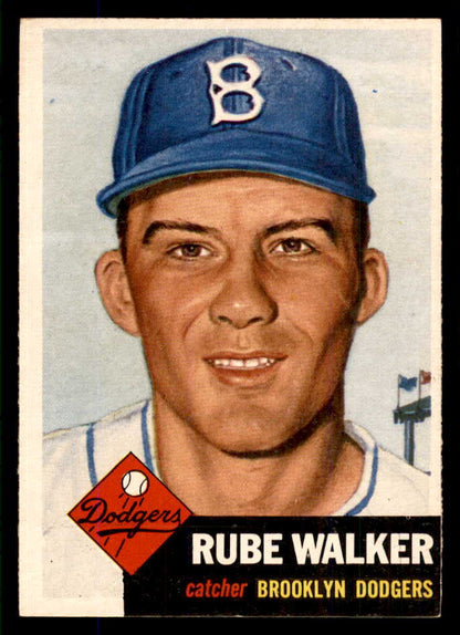 1953 Topps Baseball #134 Rube Walker Dodgers EX-MT 555735