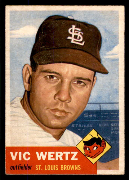 1953 Topps Baseball #142 Vic Wertz Browns EX-MT 555738
