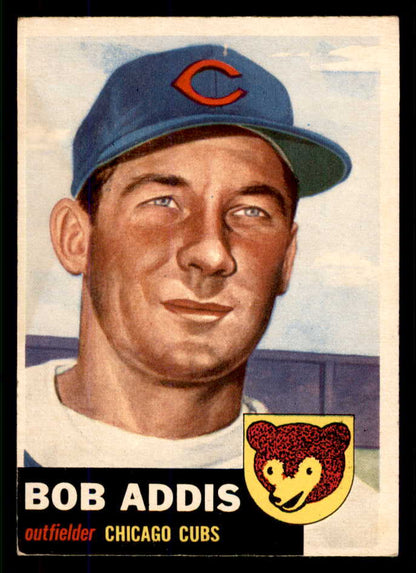 1953 Topps Baseball #157 Bob Addis Cubs EX-MT 555742