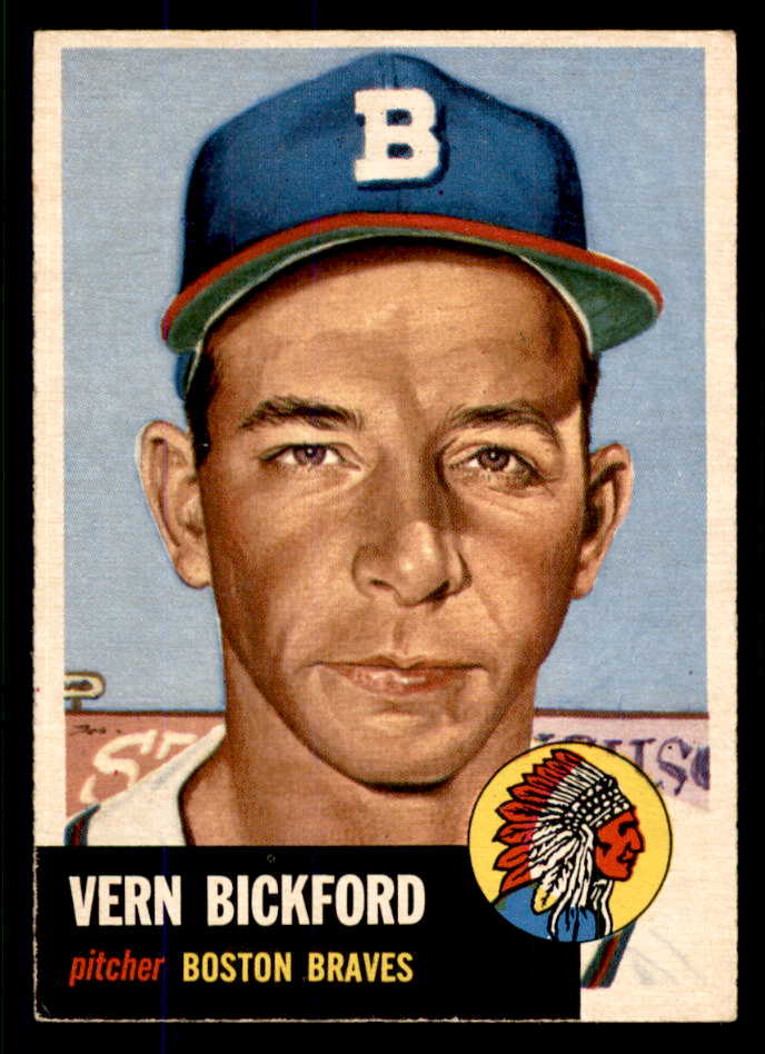1953 Topps Baseball #161 Vern Bickford Braves EX-MT 555743