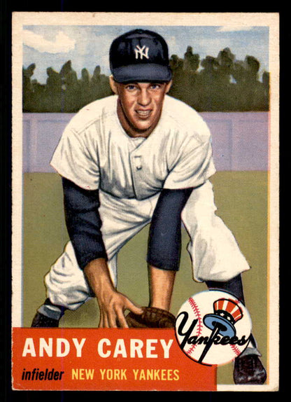 1953 Topps Baseball #188 Andy Carey Yankees EX-MT 555751
