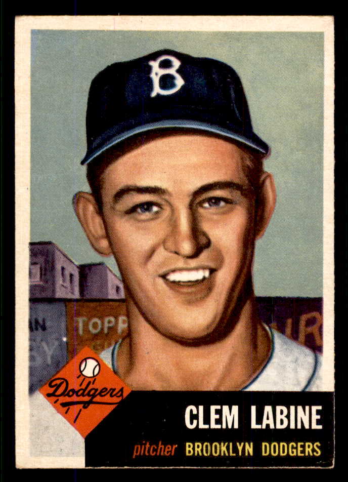 1953 Topps Baseball #014 Clem Labine Dodgers EX-MT 555764