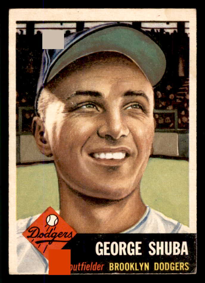 1953 Topps Baseball #034 George Shuba Dodgers EX-MT 555771