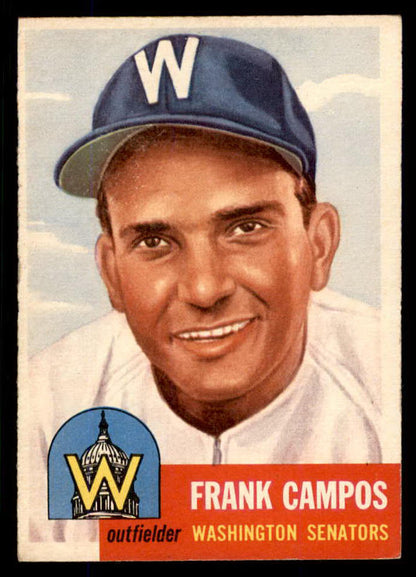 1953 Topps Baseball #051 Frank Campos Senators EX-MT 555775