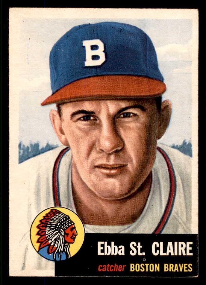 1953 Topps Baseball #091 Ebba St. Claire Braves EX-MT 555781