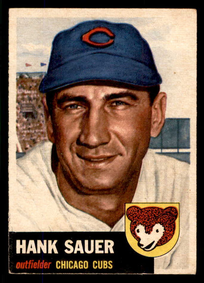 1953 Topps Baseball #111 Hank Sauer Cubs EX-MT 555784