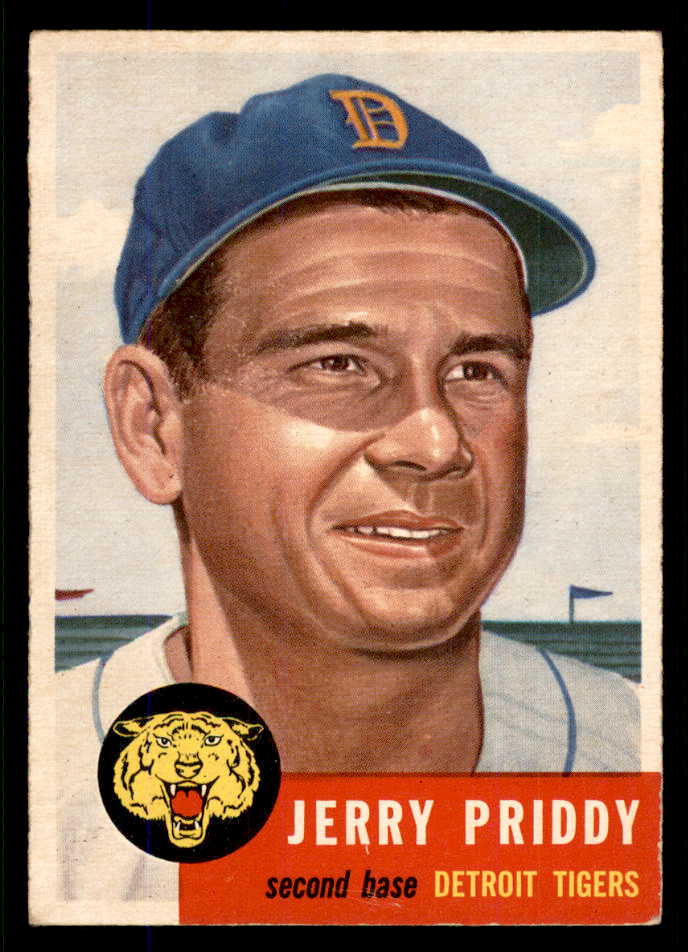 1953 Topps Baseball #113 Jerry Priddy Tigers EX-MT 555785