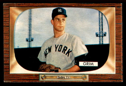 1955 Bowman Baseball #167 Bob Grim Yankees VG-EX 555797