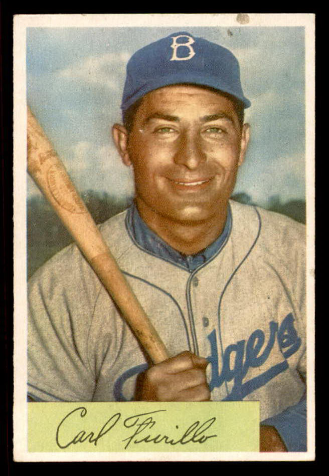 1954 Bowman Baseball #122 Carl Furillo Dodgers VG-EX 555801